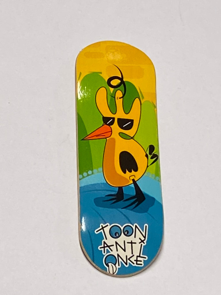 Toon Bird Yellow Fingerboard Deck 32 x 100.mm