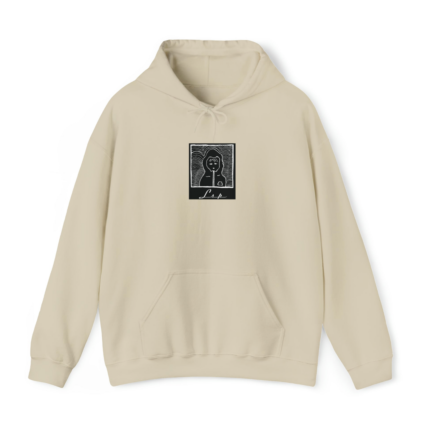 Boy Hoodie med Stort trykk på ryggen