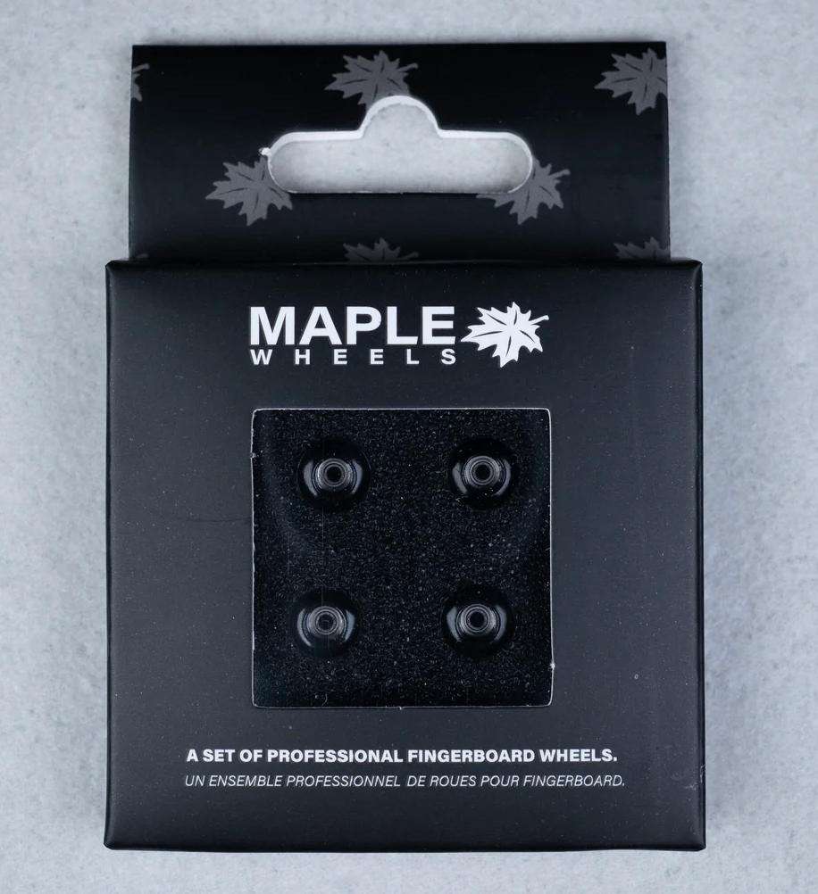 "Classic" 7.6 mm Black Maple Wheels til fingerboard