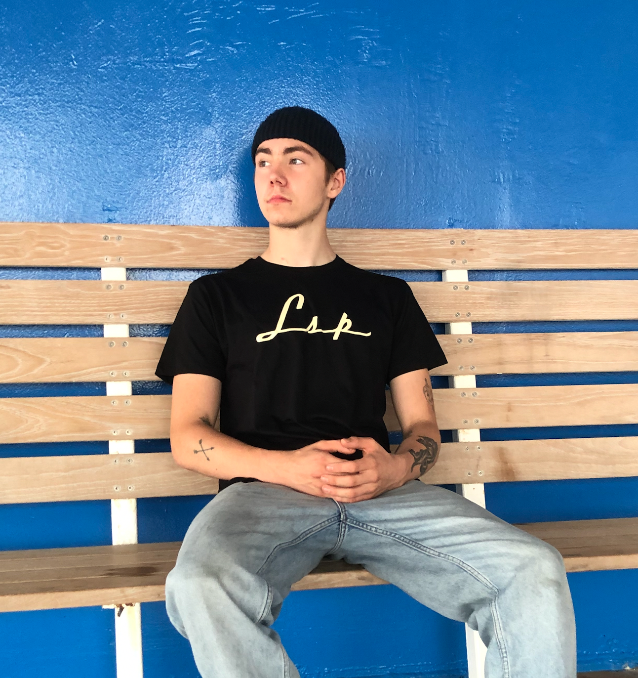 LSP Streetwear Svart T-shirt Med Hvit Logo