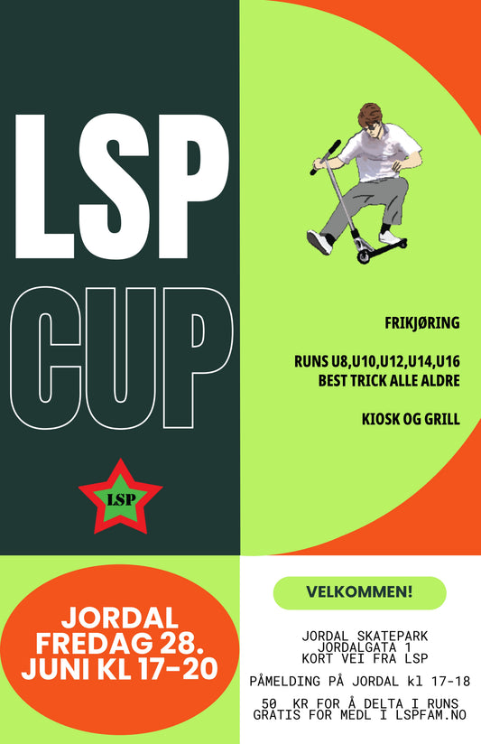 RUNDE 2 i LSPCUP - JORDAL SKATEPARK OBS FREDAG 28. JUNI!!