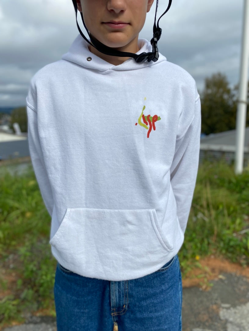 LSP Streetwear Grafitti Kaos Hvit Hettegenser