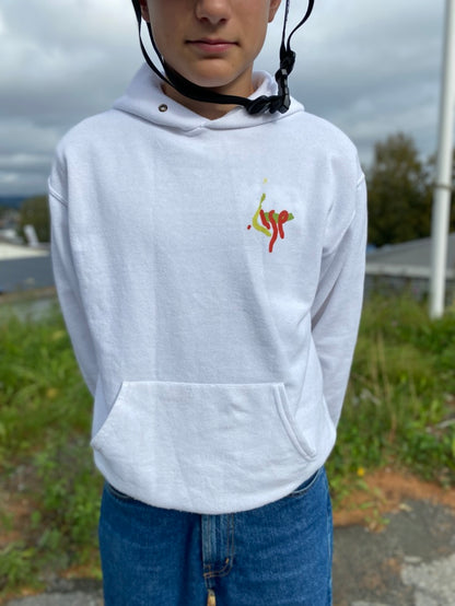 LSP Streetwear Grafitti Kaos Hvit Hettegenser