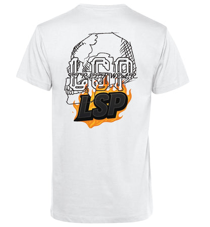 LSP Flame x Skul hvit T-shirt