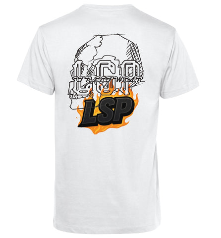 LSP Flame x Skul hvit T-shirt