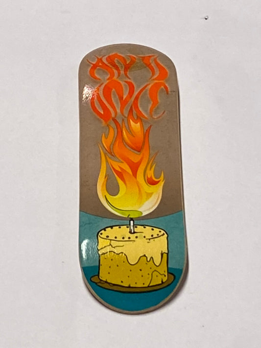Cake on Fire Fingerboard Deck 32 x 100.mm