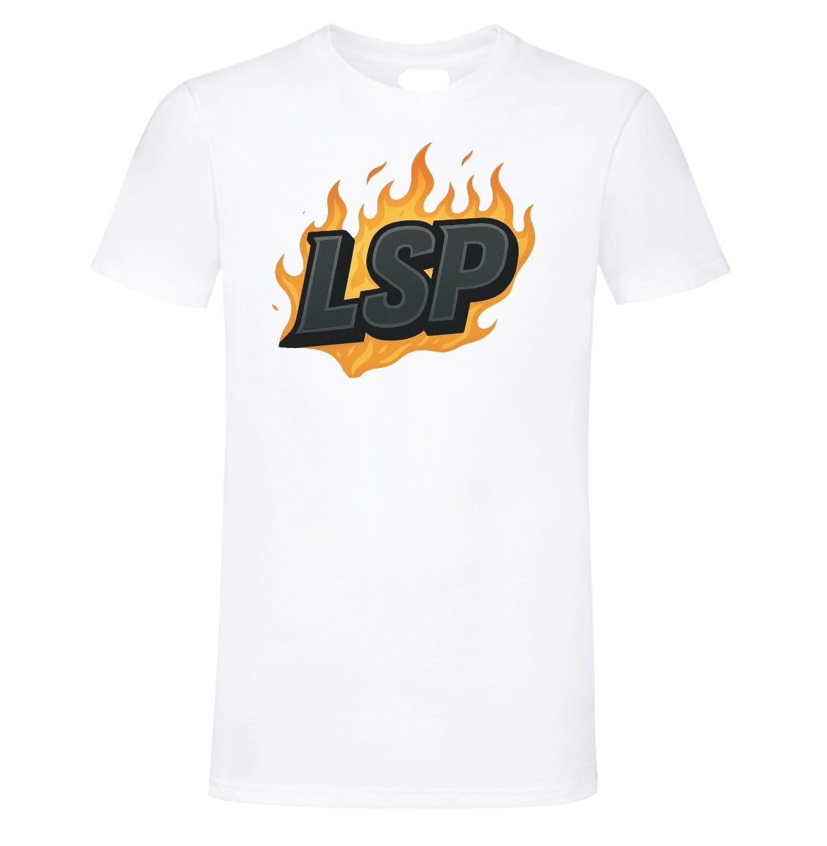 LSP Flame x Skul hvit T-shirt