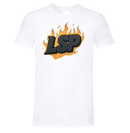 LSP Flame x Skul hvit T-shirt
