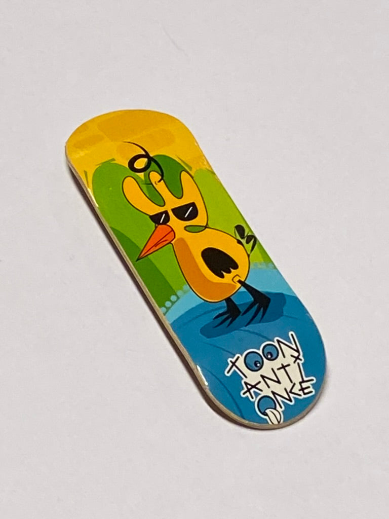 Toon Bird Yellow Fingerboard Deck 32 x 100.mm