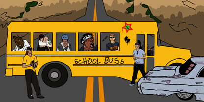 School Bus By Sigge Winroth T-shirt