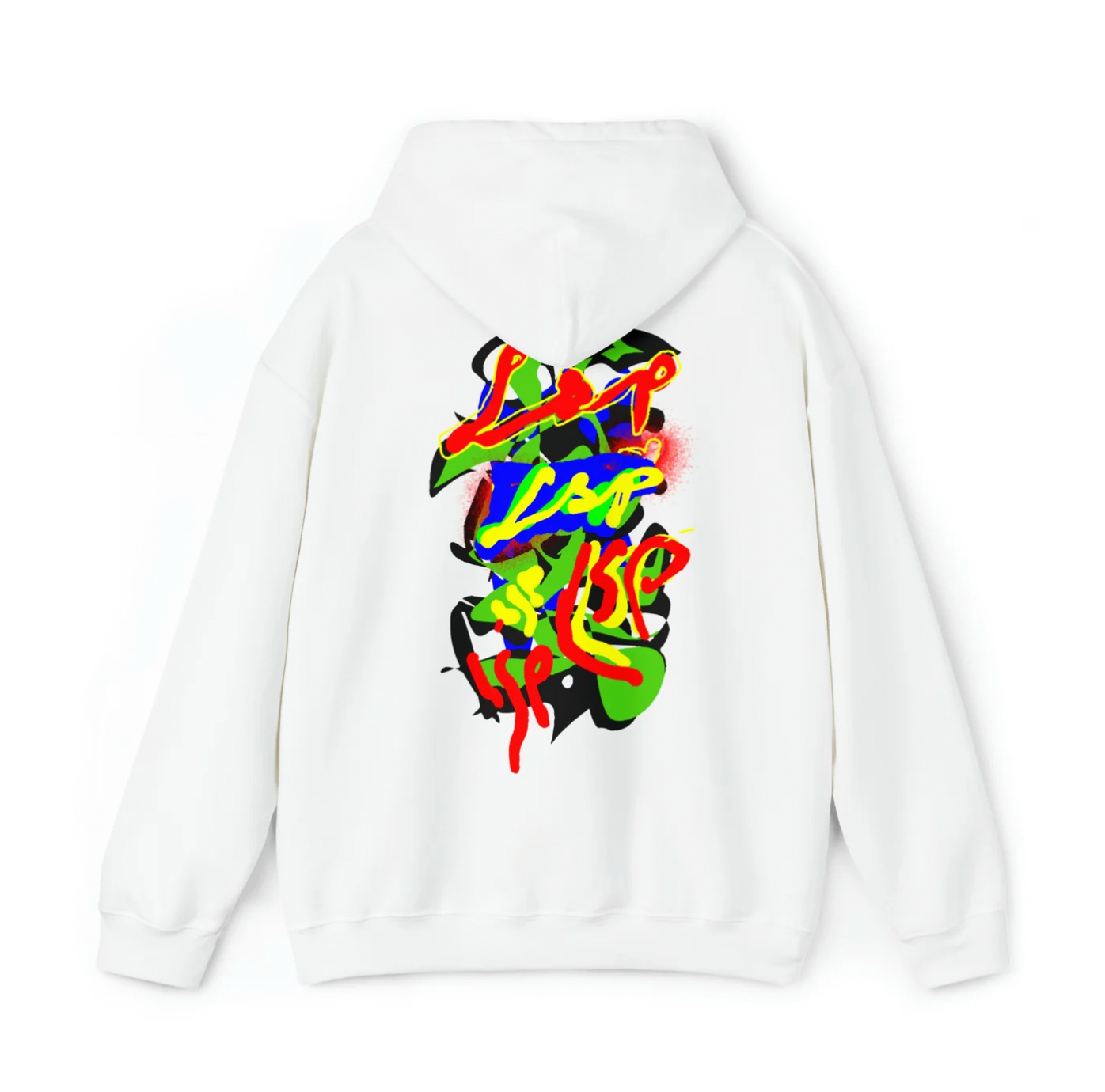 LSP Streetwear Grafitti Kaos Hvit Hettegenser