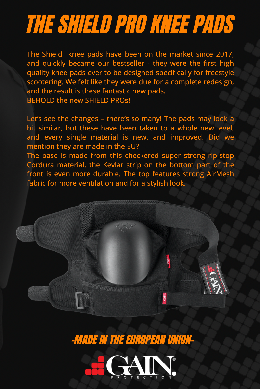GAIN The Shield PRO Knebeskyttere