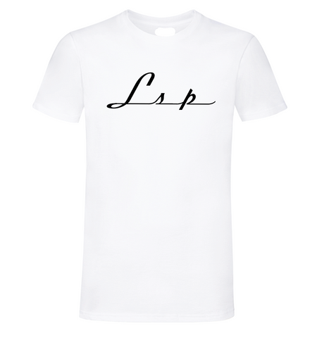 LSP Streetwear Hvit T-shirt Med Svart Logo