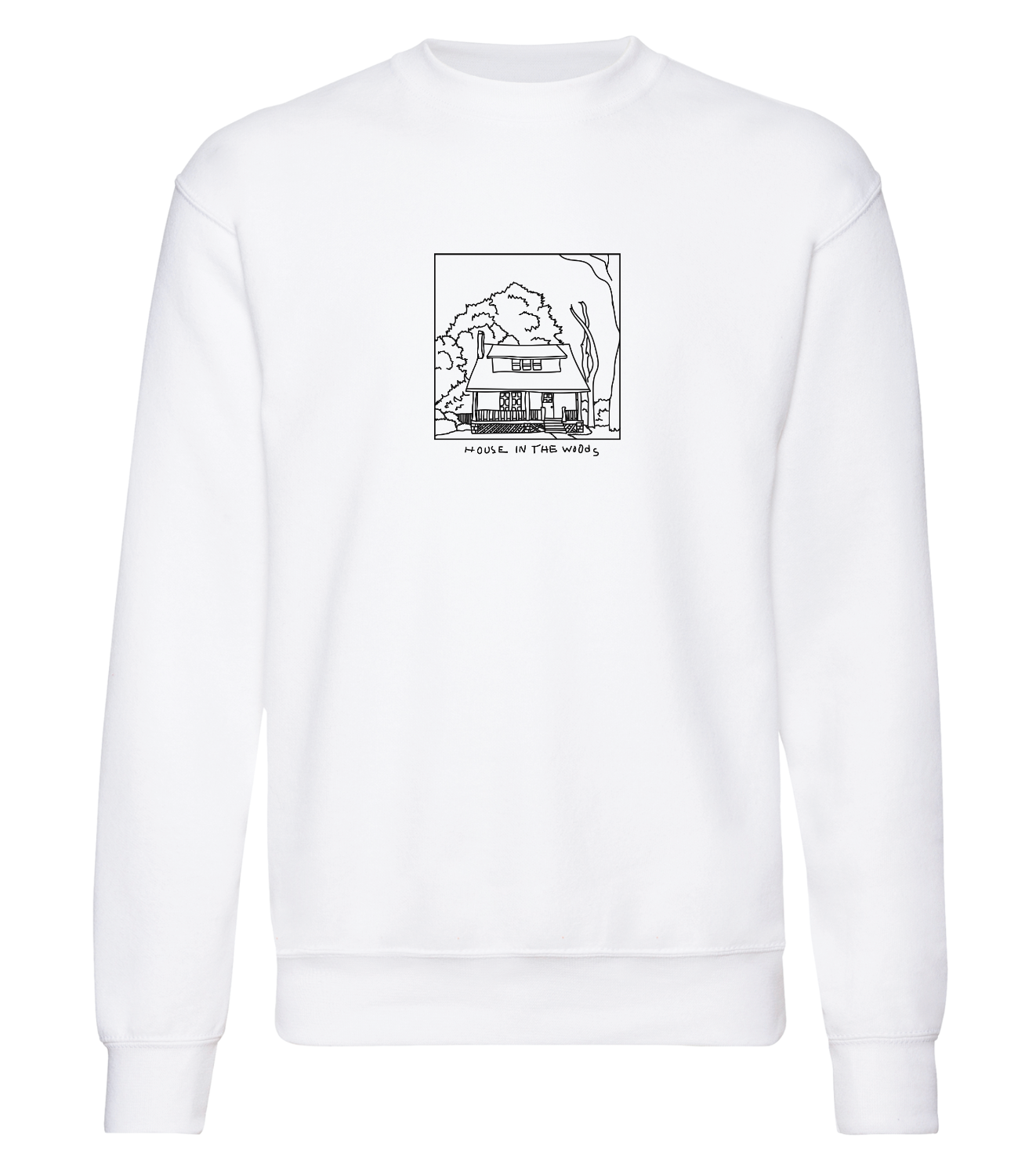 House in the Woods Hvit Crew Neck