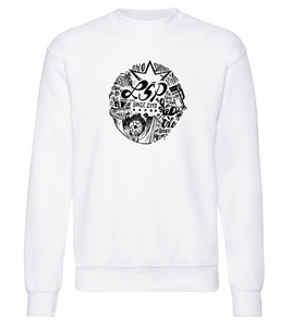 LSP logo 5 år BW Hvit Crew Neck