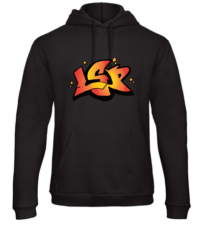 LSP Grafittilogo Svart Hettegenser