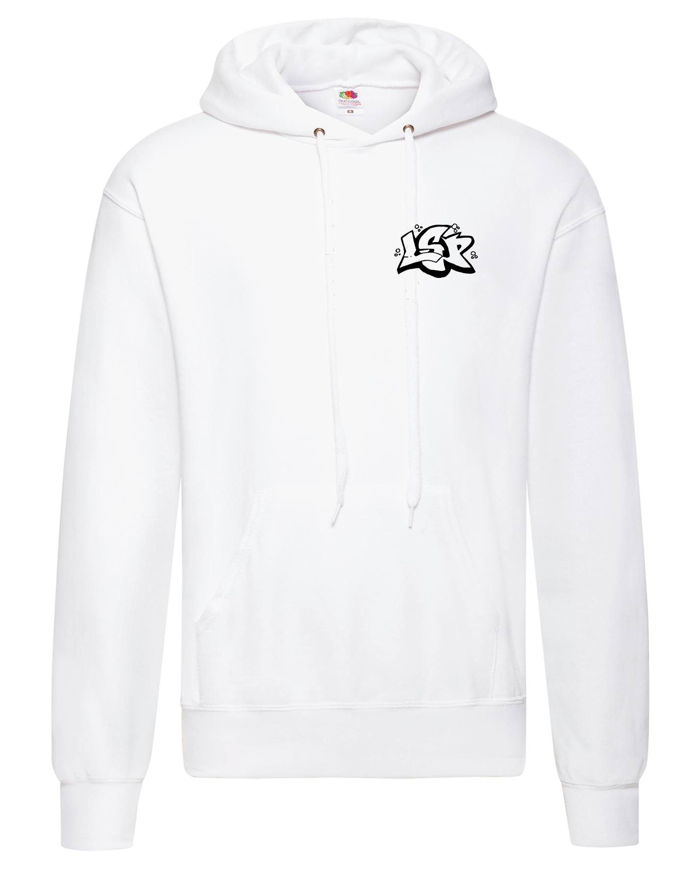 LSP Grafittilogo BW Hvit Hettegenser