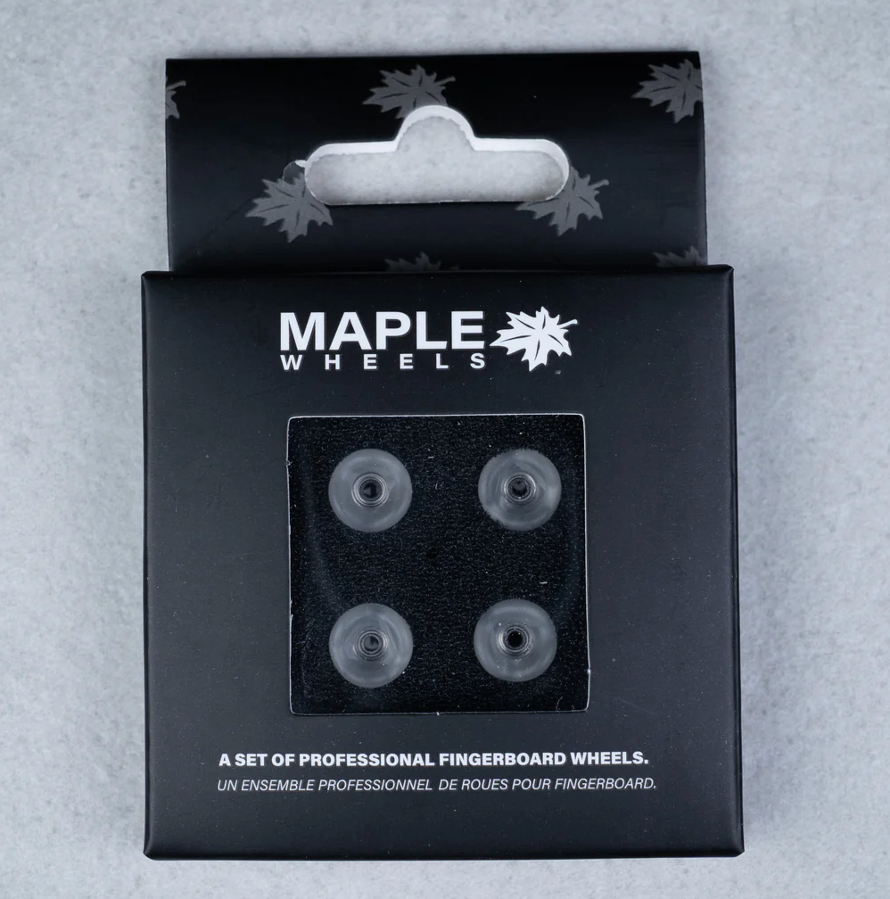 "Shark Wheels" Clear x Maple Wheels til fingerboard