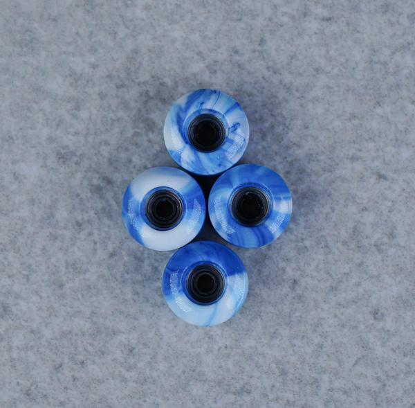"Classic" 7.6 mm Blue Swirl Maple Wheels til fingerboard