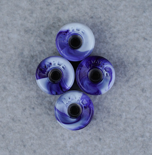"Bowl" 9 mm Purple Swirl Maple Wheels til fingerboard