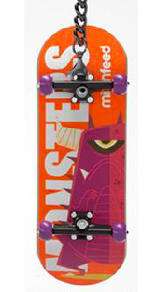Fingerboard med nøkkelring