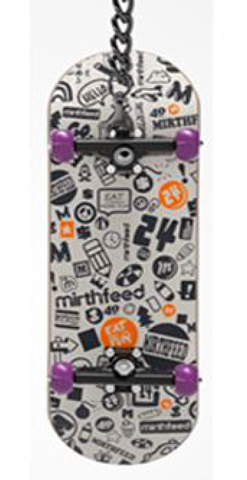 Fingerboard med nøkkelring