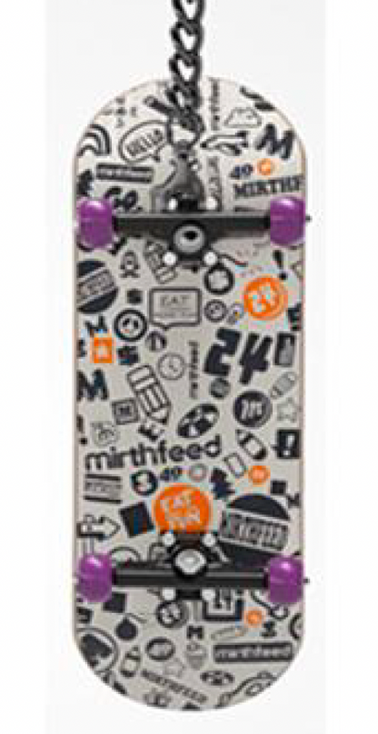 Fingerboard med nøkkelring