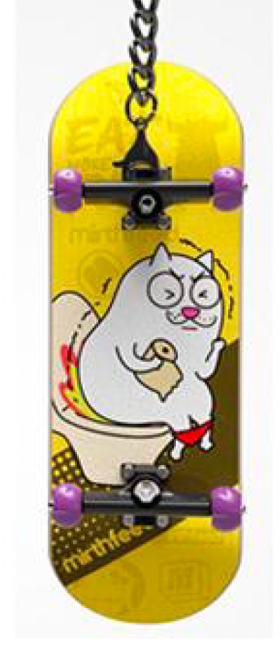 Fingerboard med nøkkelring