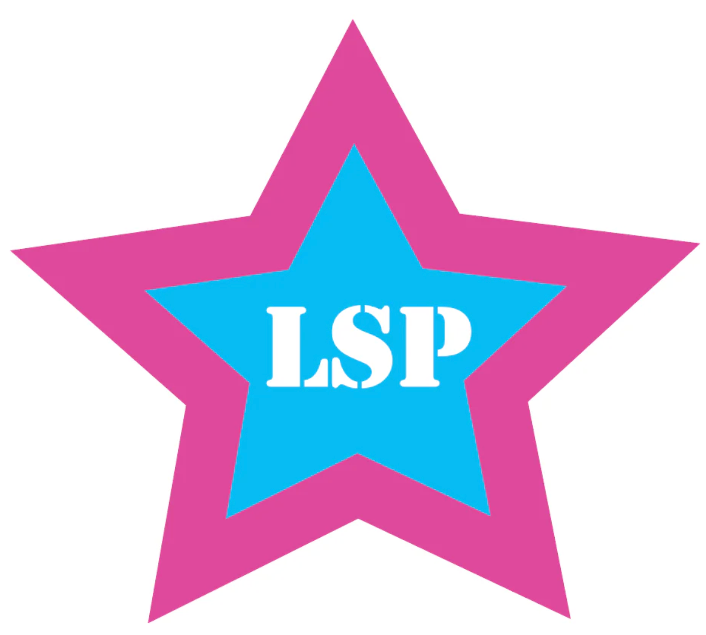 LSP sticker stjerne i ulike farger 2 stk