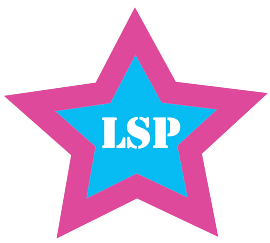 LSP sticker stjerne i ulike farger 2 stk