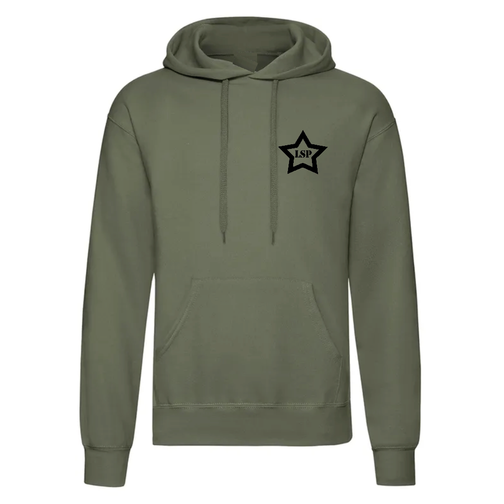 LSP Svart Stjerne Logo Hoodie