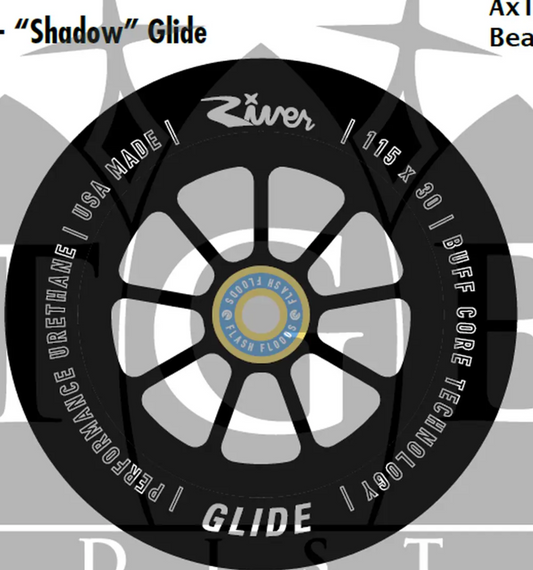 River Glide Shadow 115 x30 mm Hjul 2 pk