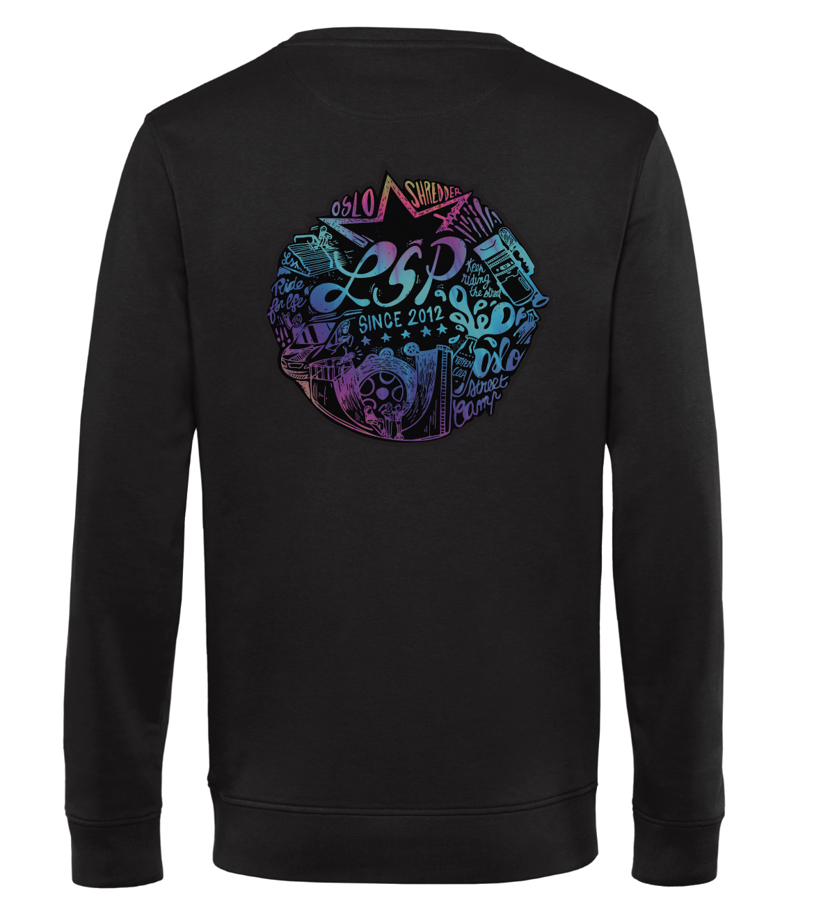 LSP logo 5 år V2 Svart Crew Neck