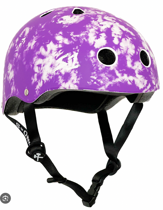 S1 Lilla/ Hvit Tie Dye Hjelm
