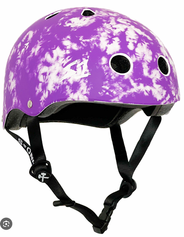 S1 Lilla/ Hvit Tie Dye Hjelm