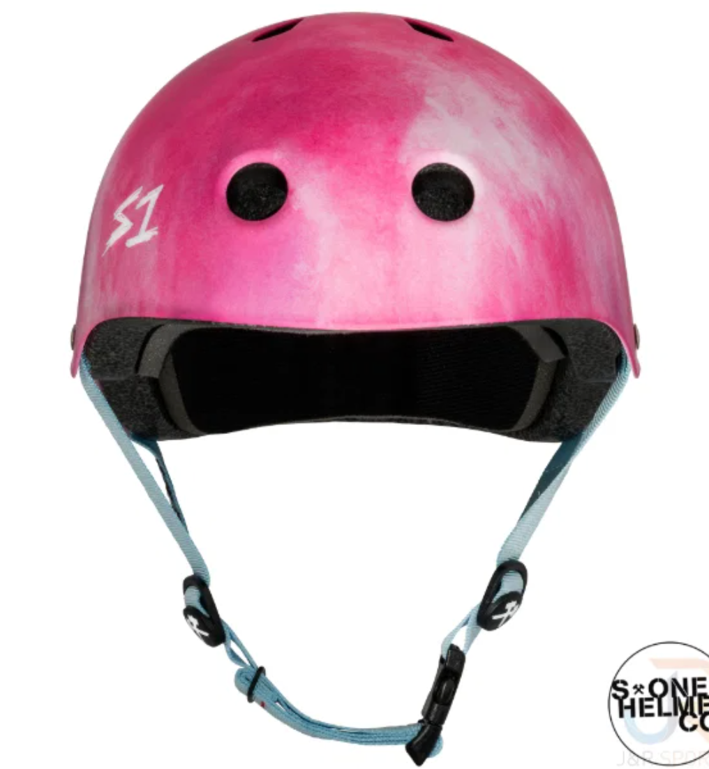 S1 Pink Matt Watercolor Hjelm