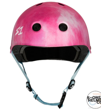 S1 Pink Matt Watercolor Hjelm