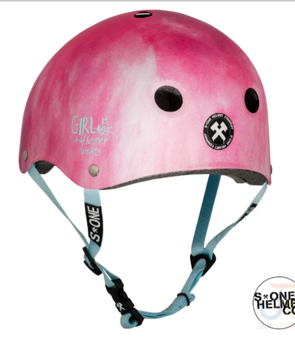 S1 Pink Matt Watercolor Hjelm