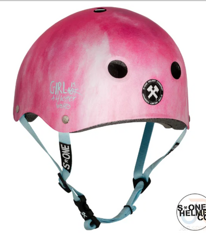 S1 Pink Matt Watercolor Hjelm