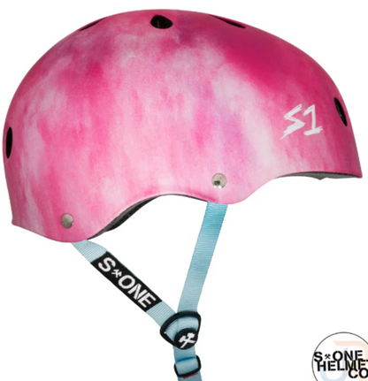 S1 Pink Matt Watercolor Hjelm
