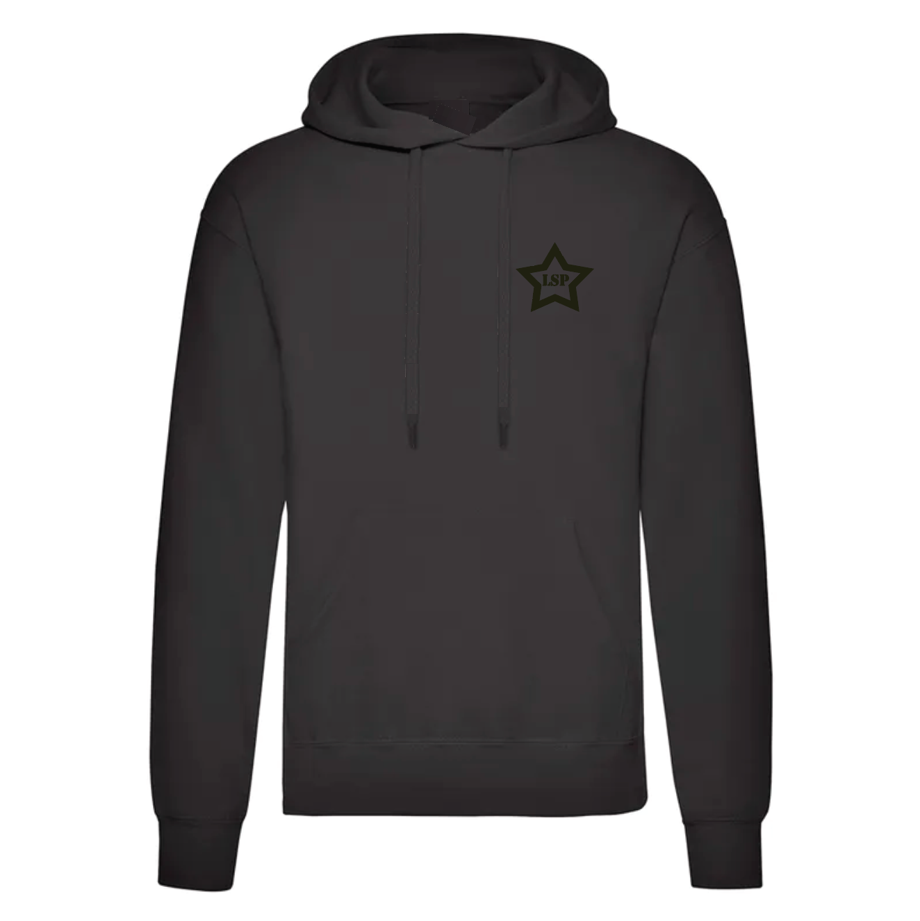 LSP Svart Stjerne Logo Hoodie