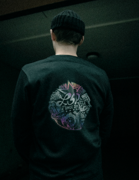 LSP logo 5 år V2 Svart Crew Neck