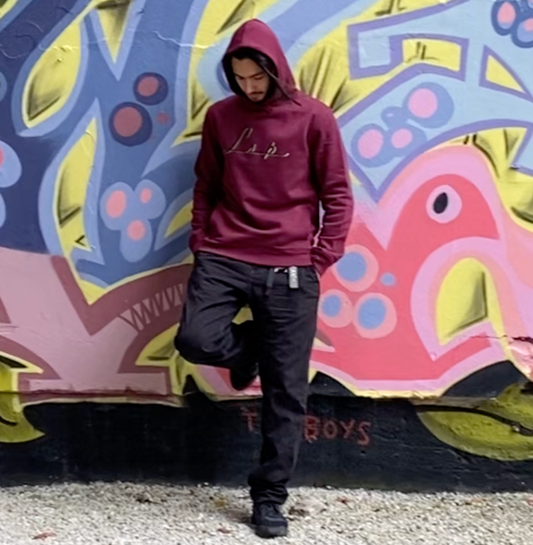 LSP Streetwear Filip sign Burgunder Hettegenser