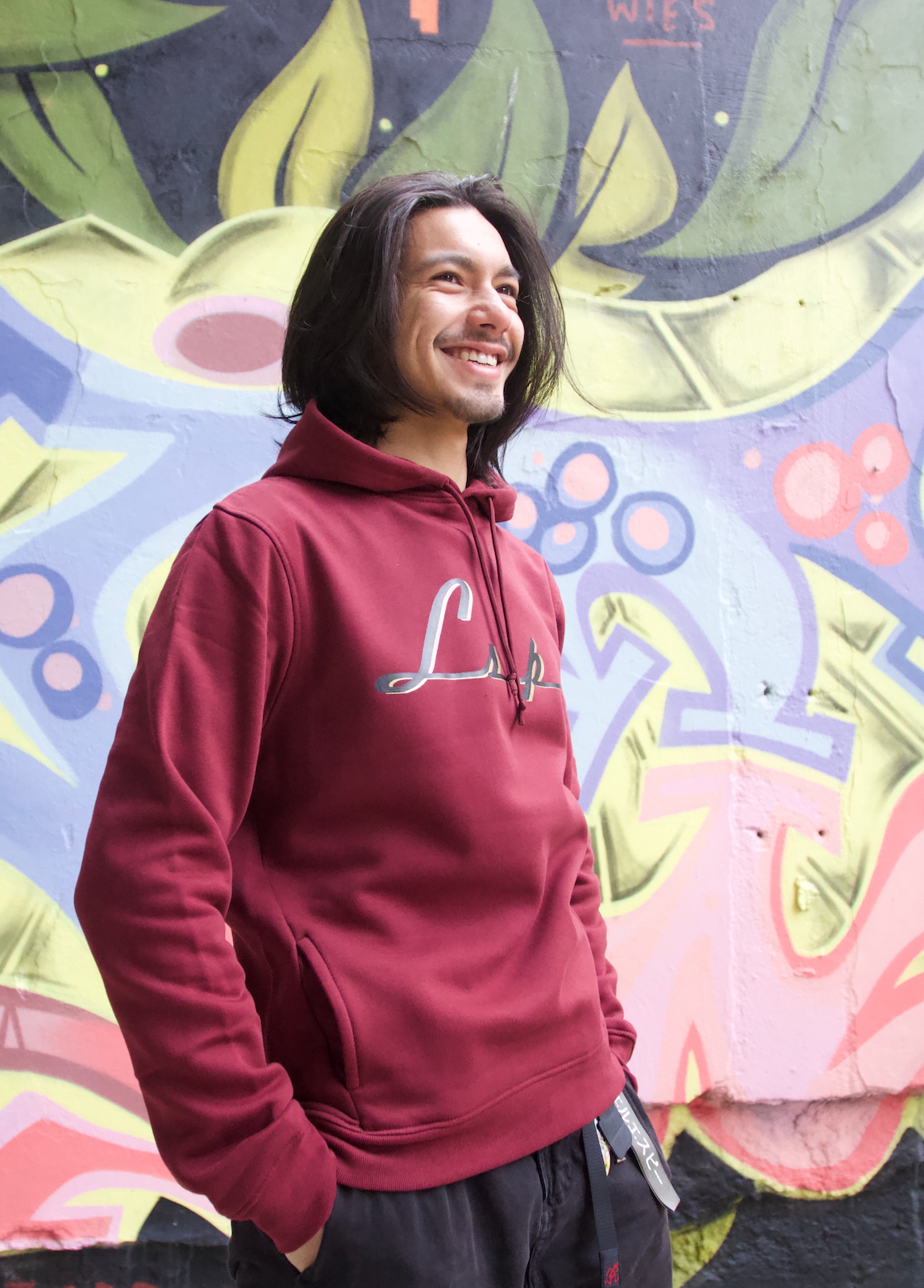 LSP Streetwear Svart logo Hoodie
