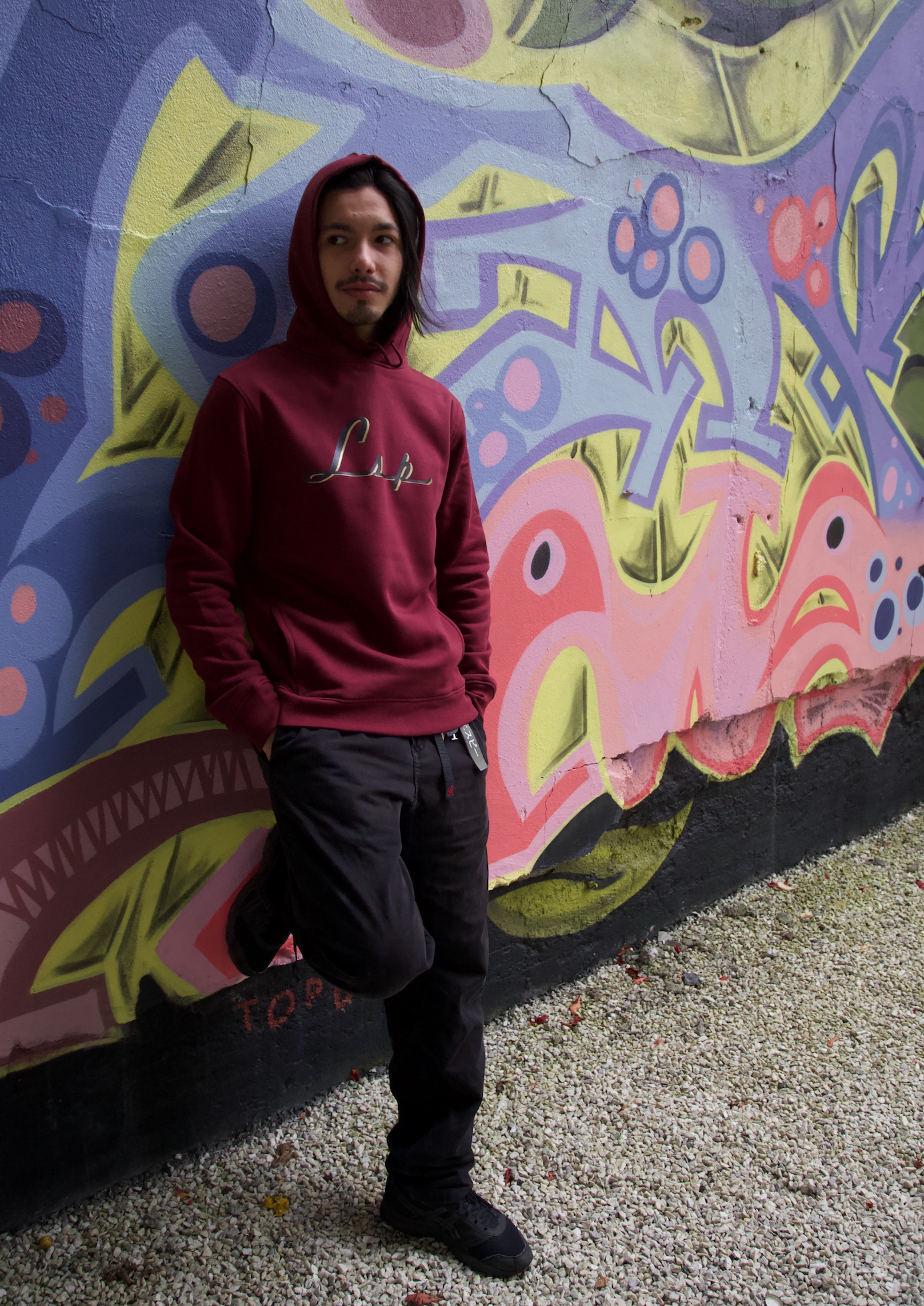 LSP Streetwear Svart logo Hoodie