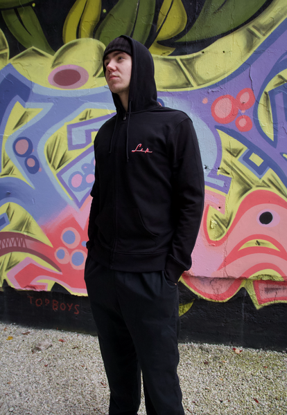 LSP Streetwear Dobbeltrykk Rød/Hvit på Svart Zoodie