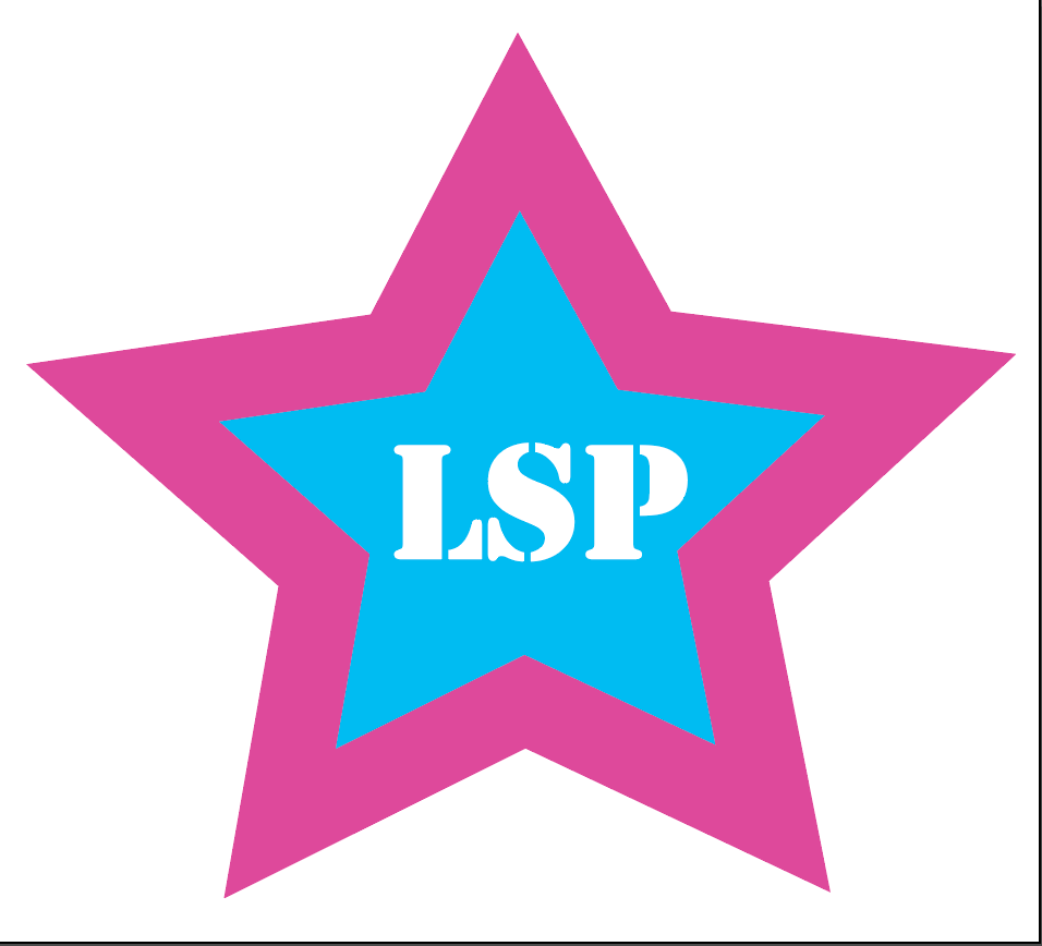 LSP sticker stjerne i ulike farger 2 stk