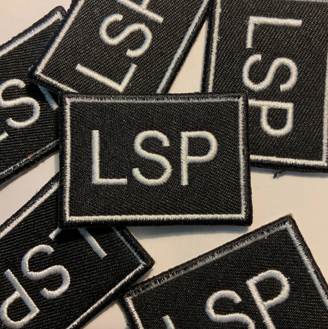 Tekstilmerke Stryk På LSP Svart/hvit