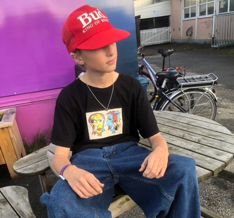 LSP Streetwear Art Black T-shirt inkl stickers