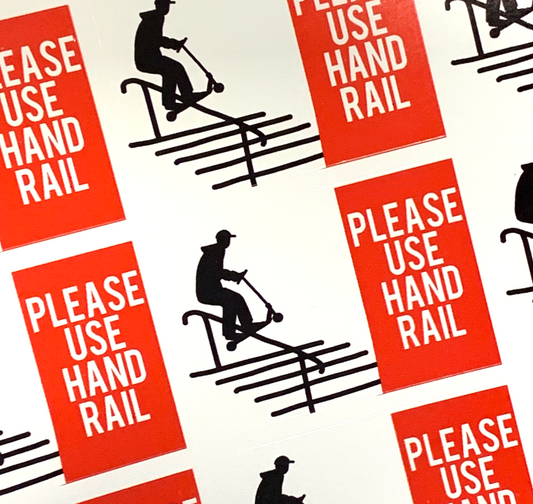 Please Use Handrail Sticker 2 stk